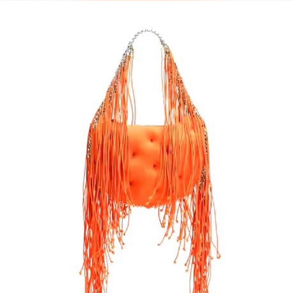 Marshall Columbia Orange Fringe Women's Bag